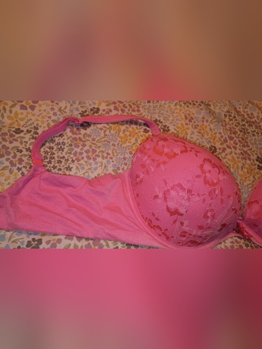 Vintage Y2K Victoria Secret Lined Push Up Bra 36D VS Soft